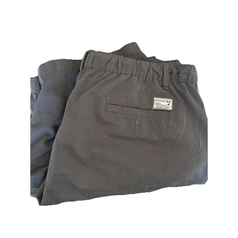 Brooksfield‎ Cargo Shorts Men's 34 Gray Gorpcore Hiking Outdoor Trails Camping